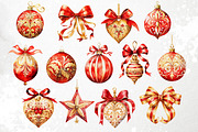 Christmas watercolor baubles - PNG, an Object Graphic by PixelJungle (Thumbnail 4 of 4)