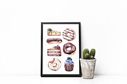 Sweet Dreams. Watercolor Sweets, a Food Illustration by Olga Olmix (Thumbnail 10 of 12)