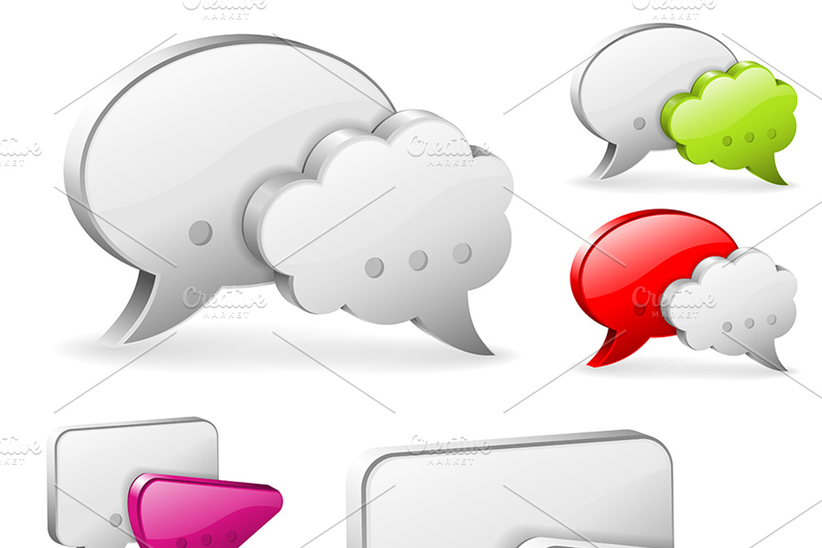 Collect Speech Bubbles, a Technology Illustration by TAlex (Photo 5 of 7)