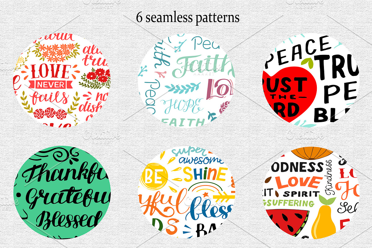 6 CHRISTIAN PATTERNS #3, a Pattern Graphic by Ola-la-la (Photo 2 of 4)