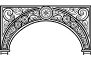 Ornamental Floral Arch Engraving, a Decorative Illustration by Designer_Momina (Thumbnail 10 of 21)