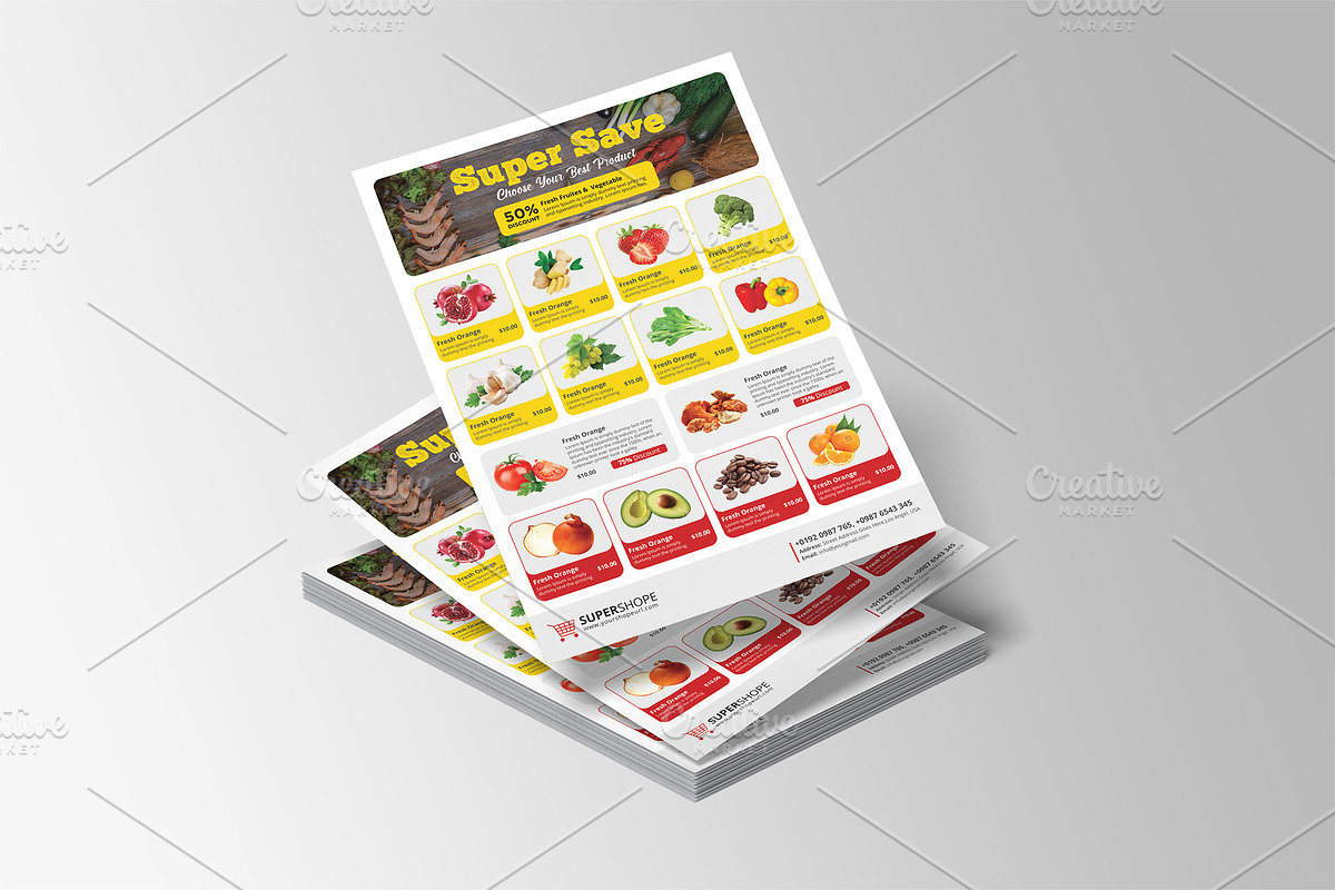 Supermarket Flyer, a Flyer Template by Stock_Design
