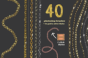 40 Chain Photoshop Brushes, a Brush Add-On by Photohacklovers (Thumbnail 3 of 6)