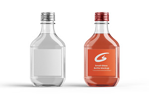 Small Glass Bottle Mockup, a Product Mockup by GraphicsPixel
