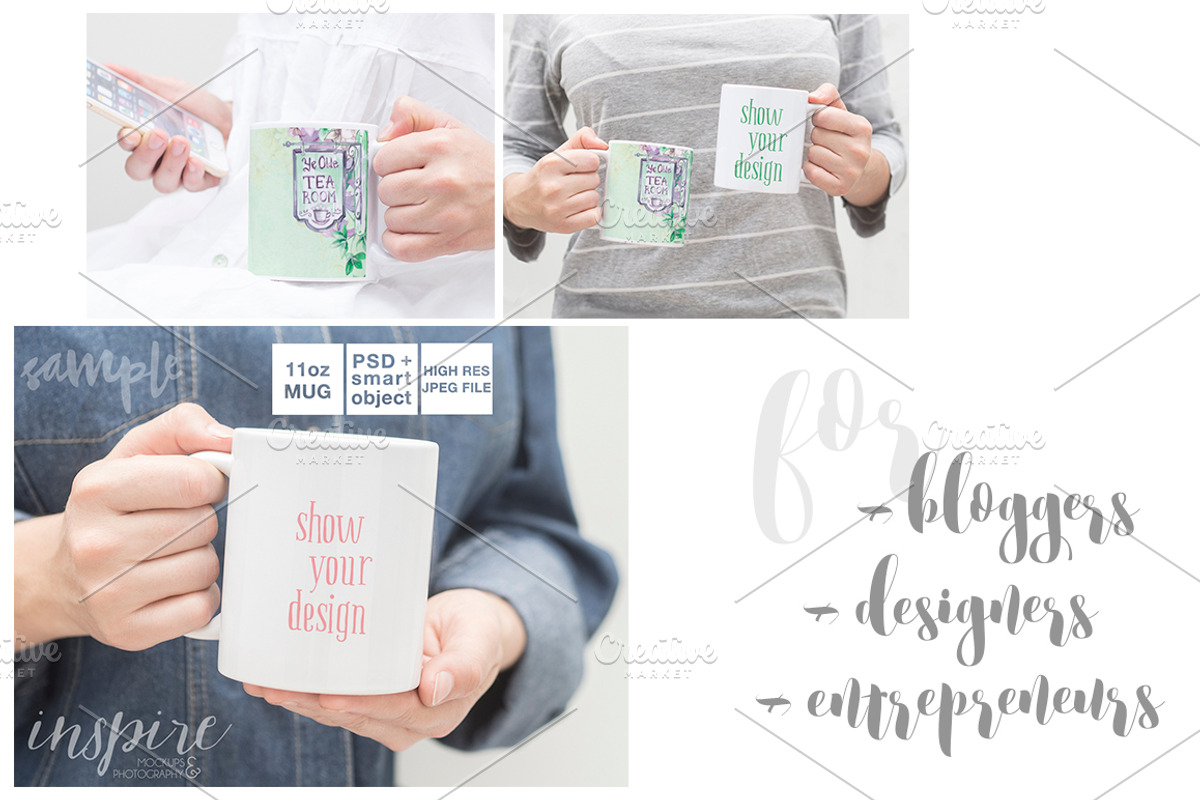 11oz Ceramic Mug Starting Kit Bundle, a Product Mockup by Inspire Mockups (Photo 4 of 8)