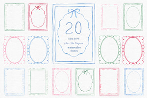 Hand-Drawn Watercolor Frames, a Graphic by Solo Art Original