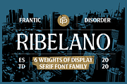 Ribelano Typeface, a Serif Font by Frantic Disorder (Thumbnail 1 of 9)