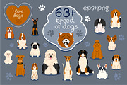Collection of different dogs, an Illustration by Mallinka (Thumbnail 1 of 8)