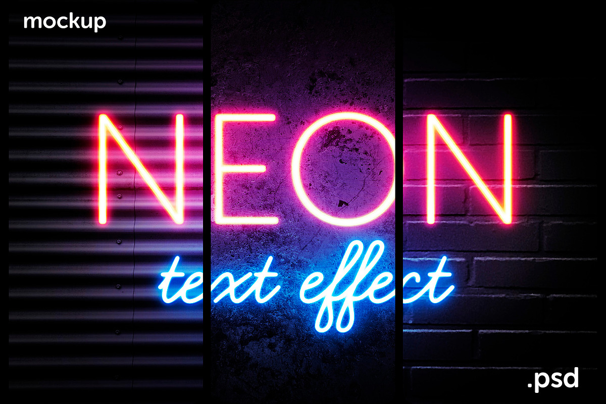 Realistic NEON effect, a Mockup by Twin Design (Photo 1 of 5)