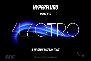 Electro Display Music Font
