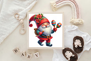 Christmas Gnome Musicians PNG, an Illustration by CraftArtStudio (Thumbnail 6 of 6)