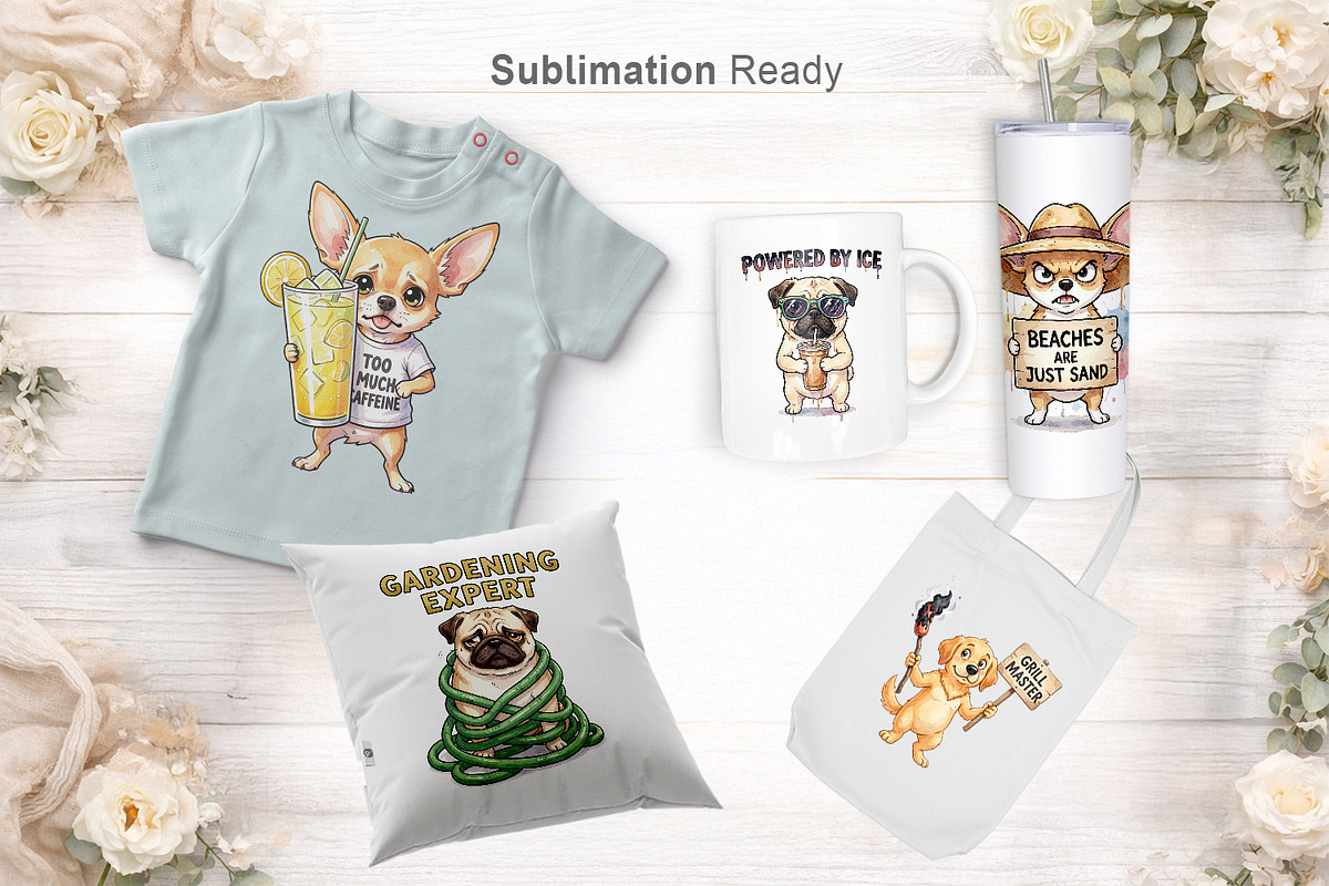 Sarcastic Summer Dog Sublimation, an Illustration by Artnoy (Photo 6 of 8)