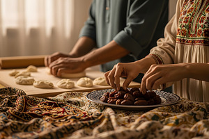 Couple preparing sweet pastries, a Photo by zahidhossainalif
