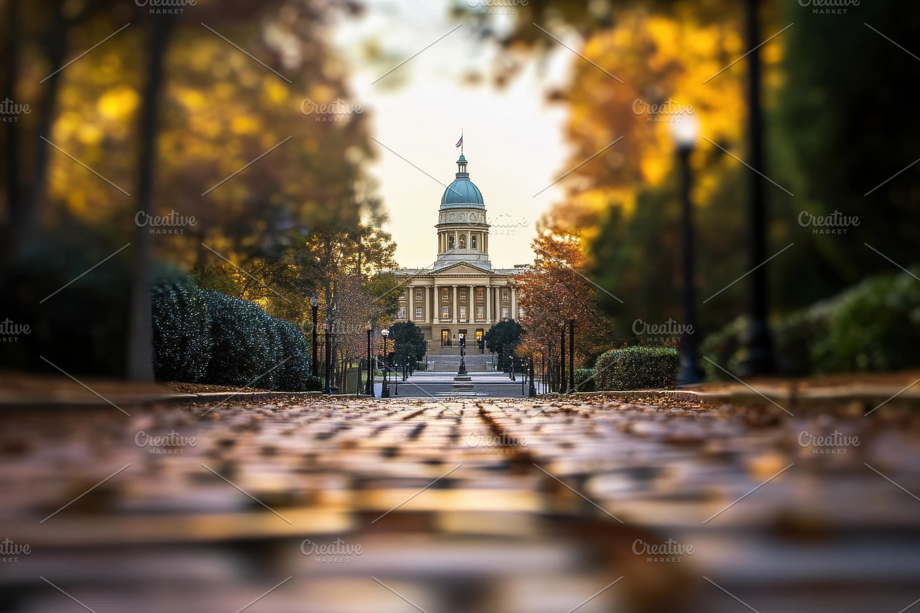 Historic government building surroun, a Photo by Tanuart