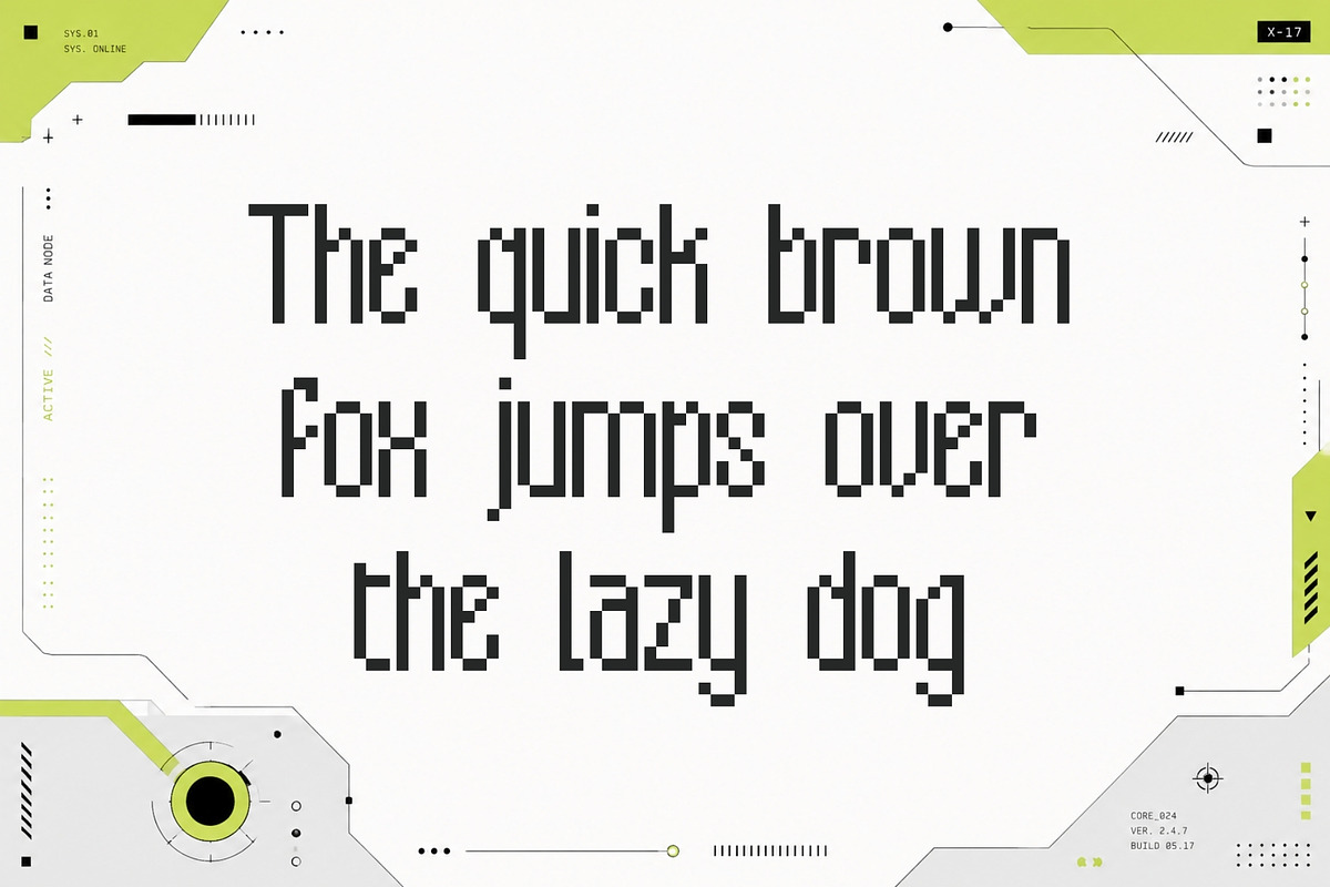 Stackline - Condensed Pixel Font, a Sans Serif Font by HipFonts (Photo 4 of 7)