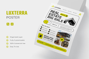 Luxterra Estate - Poster, a Poster Template by Esensifiksi.studio