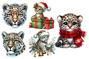 Christmas Leopard Clipart, an Illustration by Designworld (Thumbnail 4 of 5)