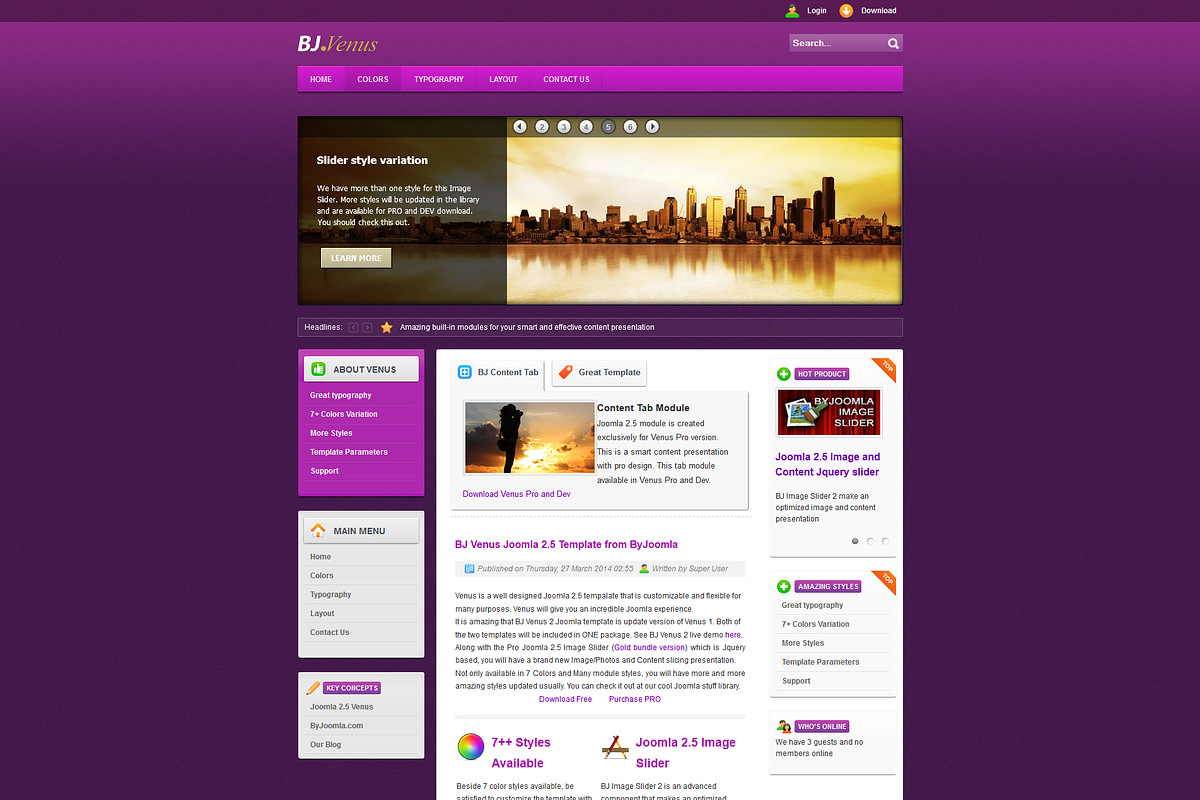B Venus - Joomla Template, a Websites & App Template by Digipieces (Photo 4 of 5)