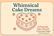 Printable Cake Colouring Pages, a Food Illustration by Saint aury Studio (Thumbnail 1 of 7)