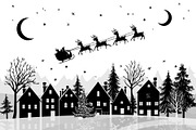 Christmas Sky Vector Collection, an Illustration by jahid234 (Thumbnail 4 of 20)
