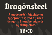 Dragönsteel — Modern-ish blackletter, a Blackletter Font by SimpleBits® (Thumbnail 5 of 6)
