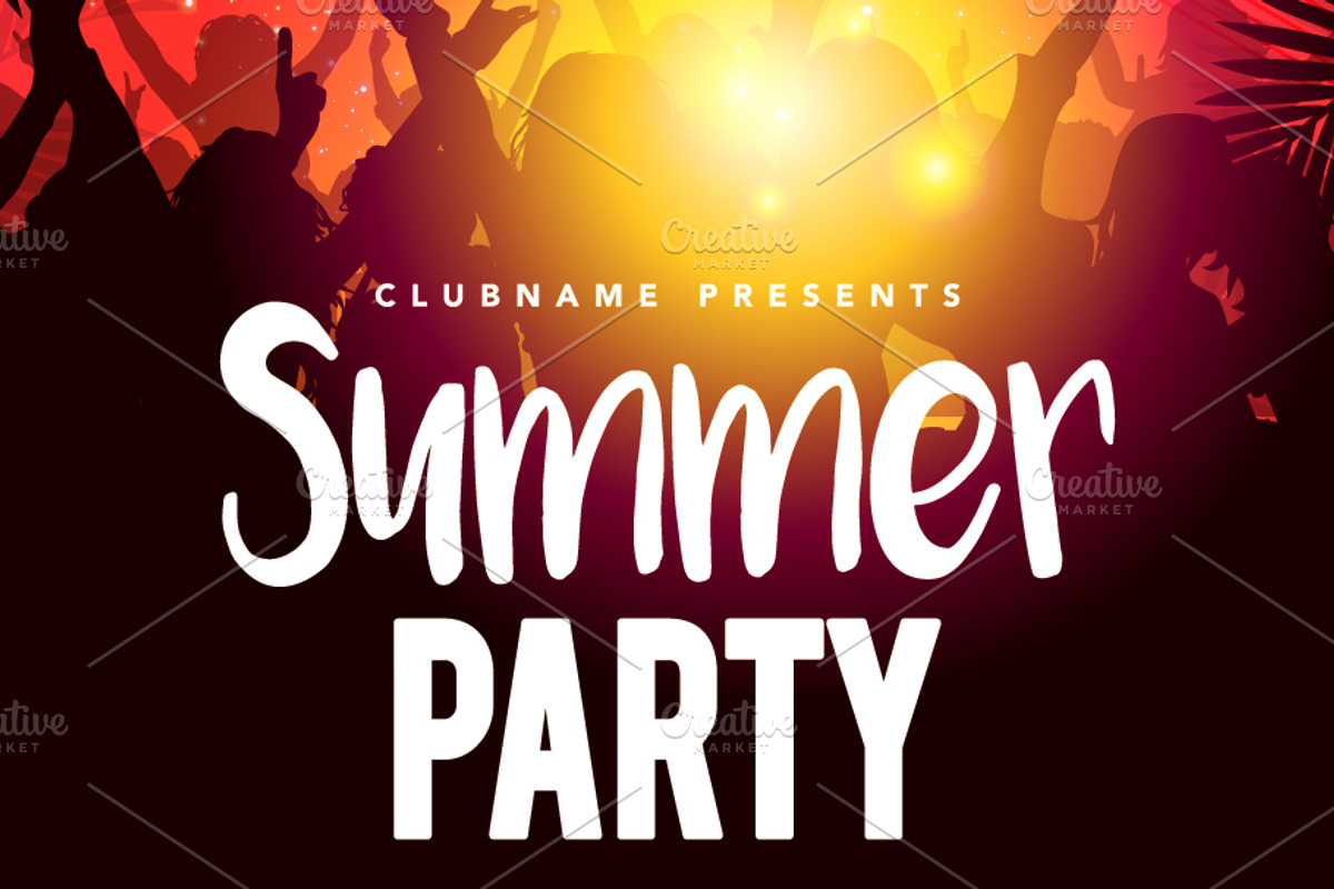 Summer Beach Party Poster, a Seasonal Illustration by Black White Mouse Design (Photo 3 of 3)