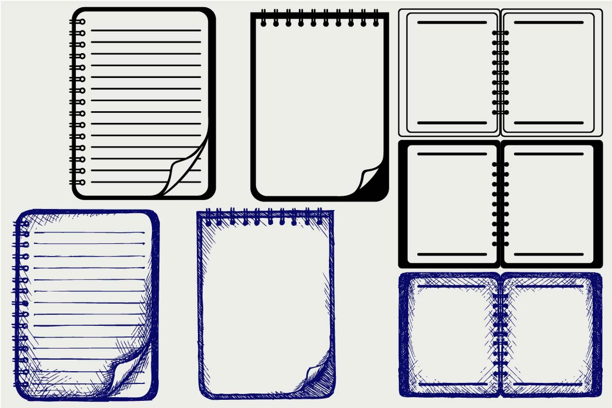 Paper with notebook SVG, an Outline Icon by LineworkStock