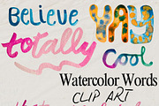 Watercolor Words Clip Art Words, a Decorative Illustration by Eryn Rose Design (Thumbnail 13 of 13)
