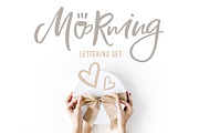 Morning Lettering Set, a Social Media Template by piyacler (Thumbnail 1 of 6)