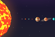 Low poly solar system, an Environmental 3D Model by Anton Moek (Thumbnail 4 of 7)