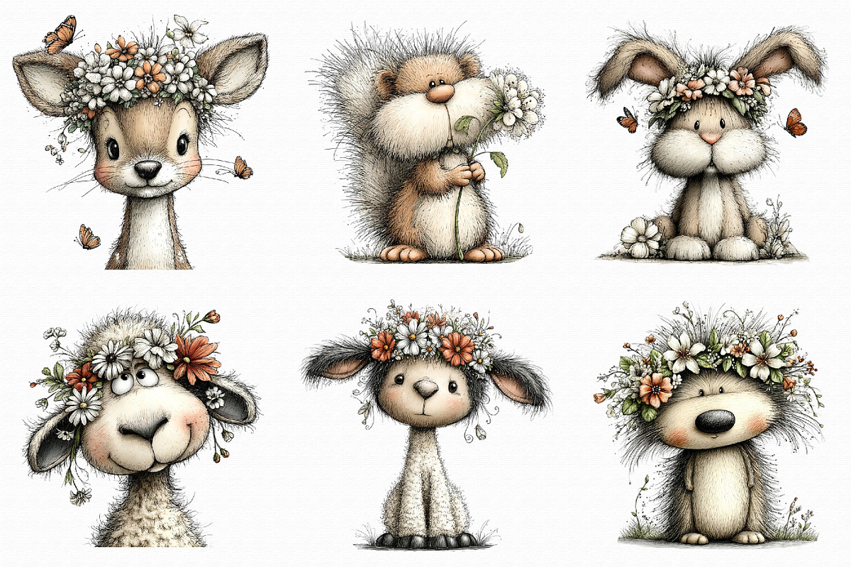 Whimsical Spring Animals Clipart PNG, an Illustration by Libby Wishes (Photo 5 of 5)