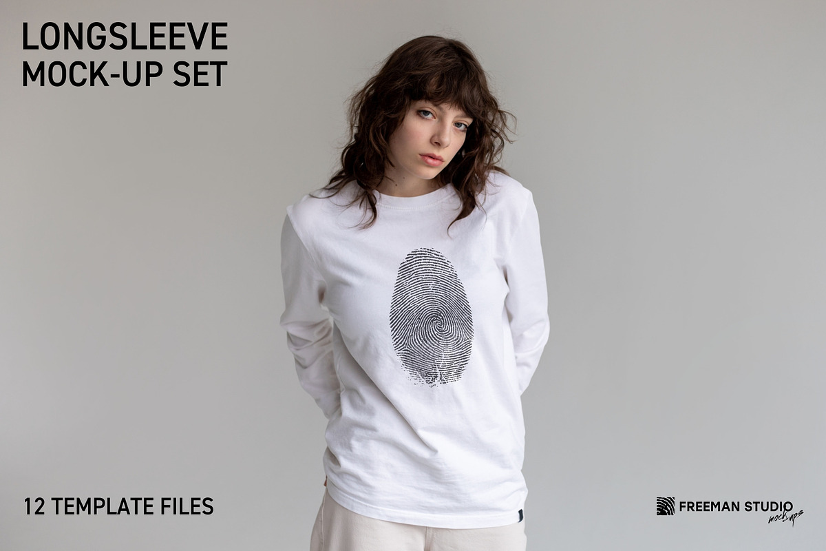 Longsleeve Mock-Up Set, a Shirt Mockup by Freeman Studio (Photo 1 of 14)