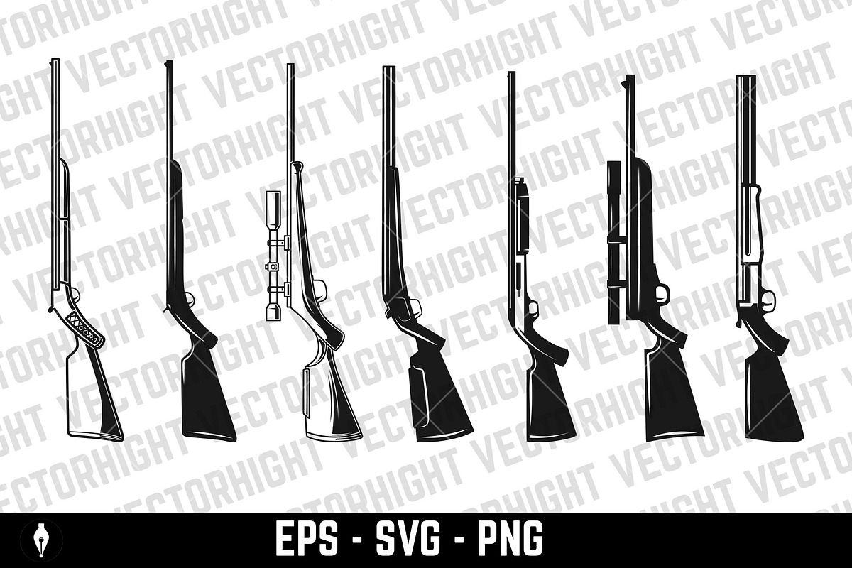 Various rifles, shotguns, an Object Illustration by Vectorhight (Photo 3 of 3)