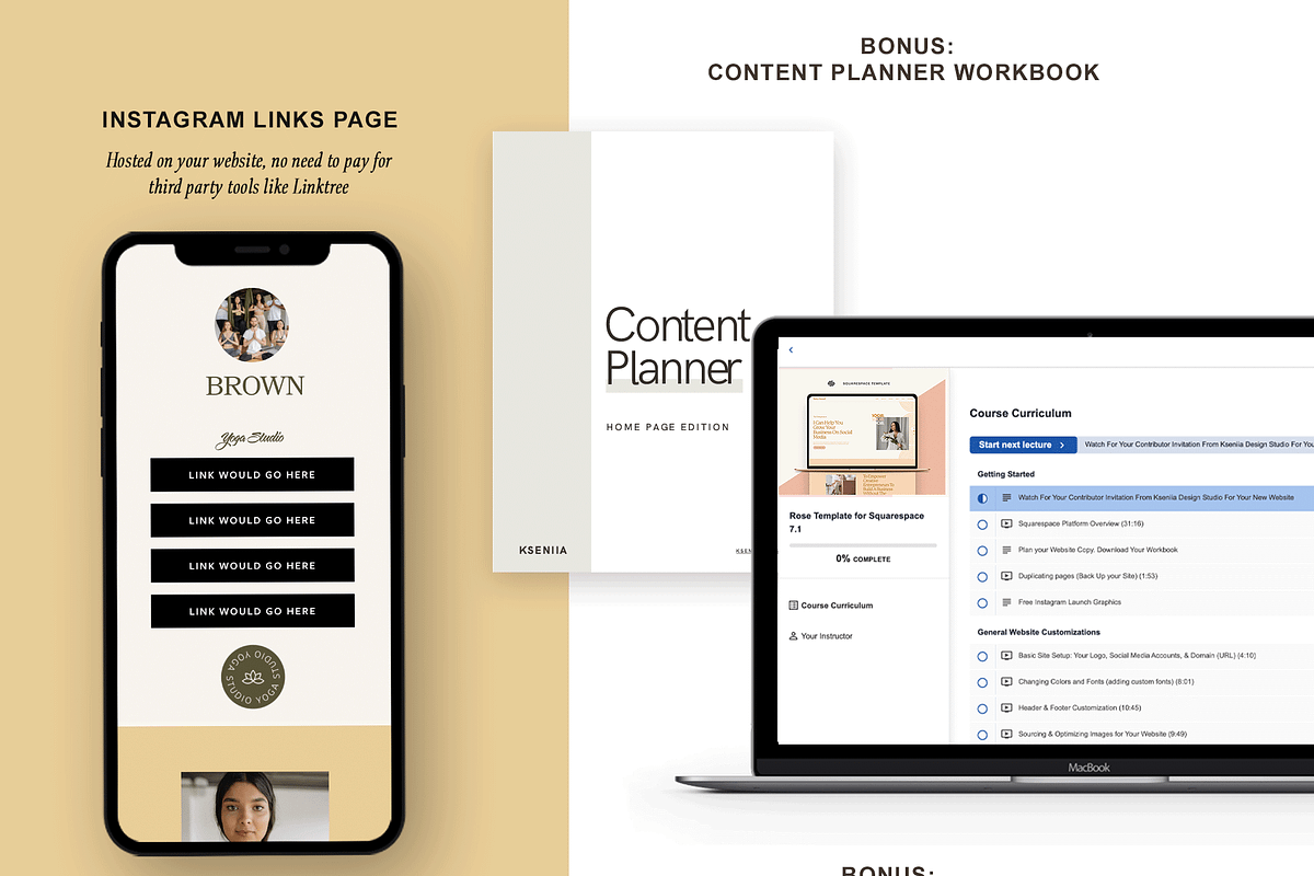 Wellness Squarespace 7.1 Template, a Websites & App Template by Kseniia_Design (Photo 8 of 11)