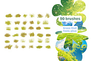 Grass Brushes for Procreate, a Brush Add-On by Cozy Brushery (Thumbnail 2 of 7)