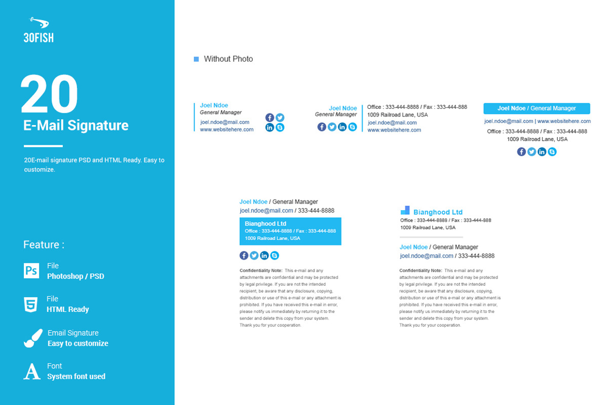 20 E-mail Signature, a Templates & Theme by thirtyfish (Photo 4 of 5)