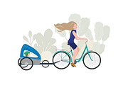 Bike / bicycle vector set, an Illustration by land art (Thumbnail 4 of 20)