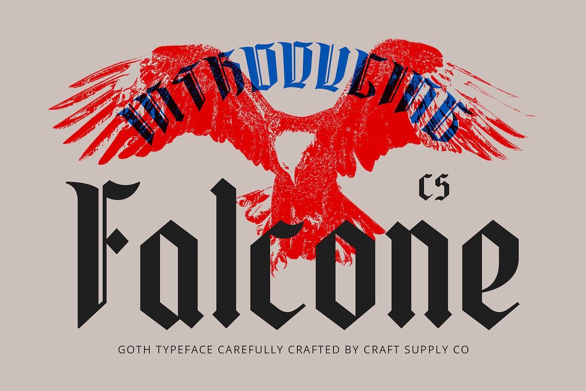 CS Falcone – Gothic Font, a Blackletter Font by Craft Supply Co. (Photo 1 of 8)
