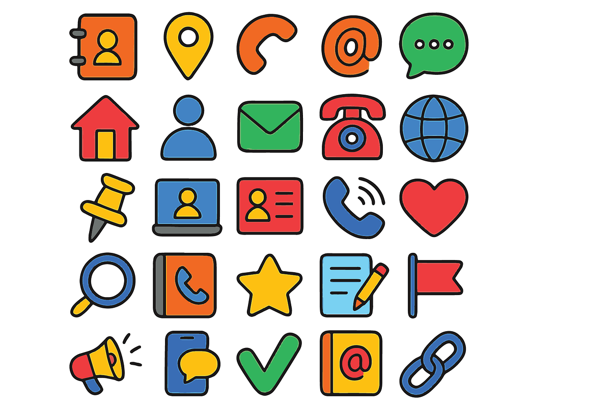 Contact & Communication Icons Pack, an Object Graphic by RT Studio