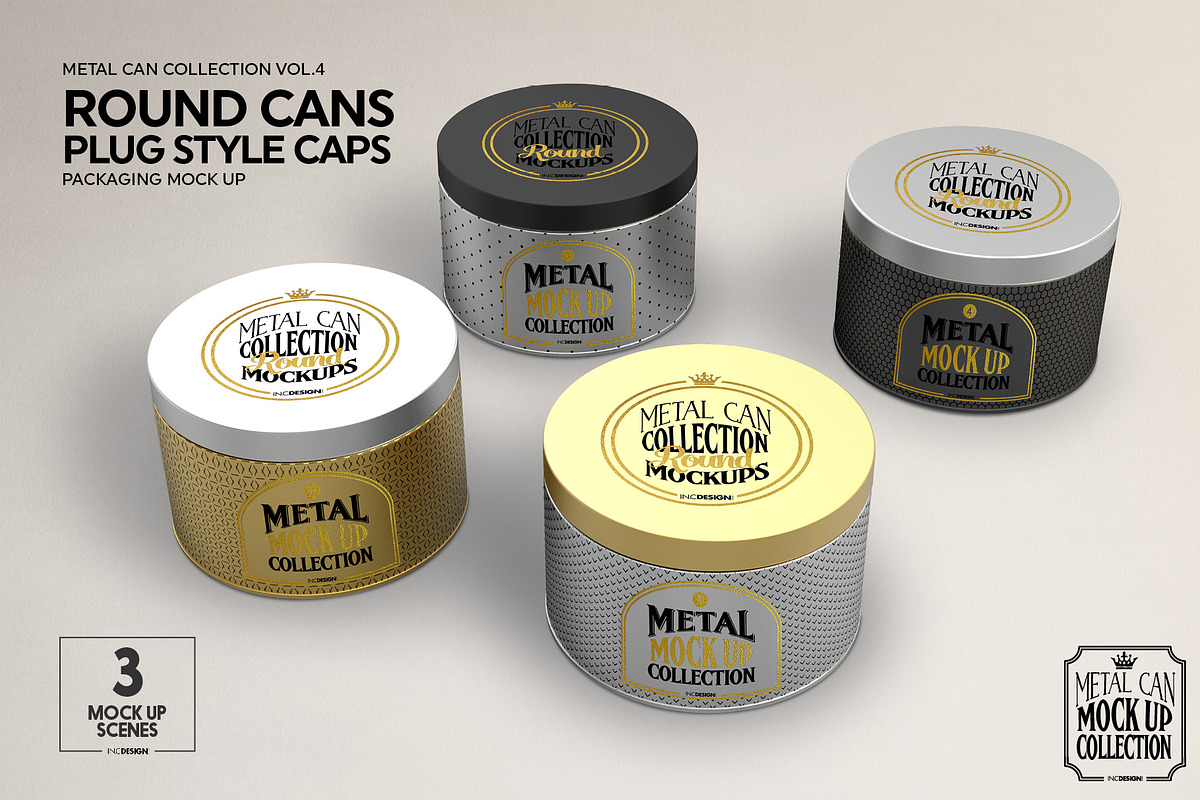 Round Cans Plug Metal Cap Mockup, a Cups & Container Mockup by INCDesign (Photo 7 of 11)
