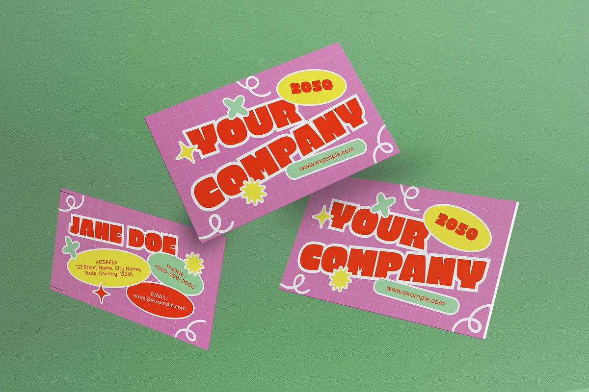 Purple Playful Business Card, a Business Card Template by graphicook (Photo 2 of 6)