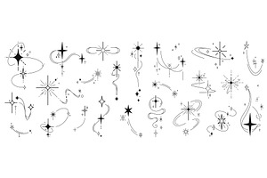 Christmas star sparkles and twinkles, a Decorative Illustration by Vector Tradition