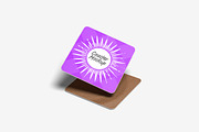 Square Coaster Mockup, a Cups & Container Mockup by Graphic Deal (Thumbnail 7 of 8)