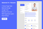 Material CV / Resume, a Resume Template by moinkhanuy (Thumbnail 1 of 10)