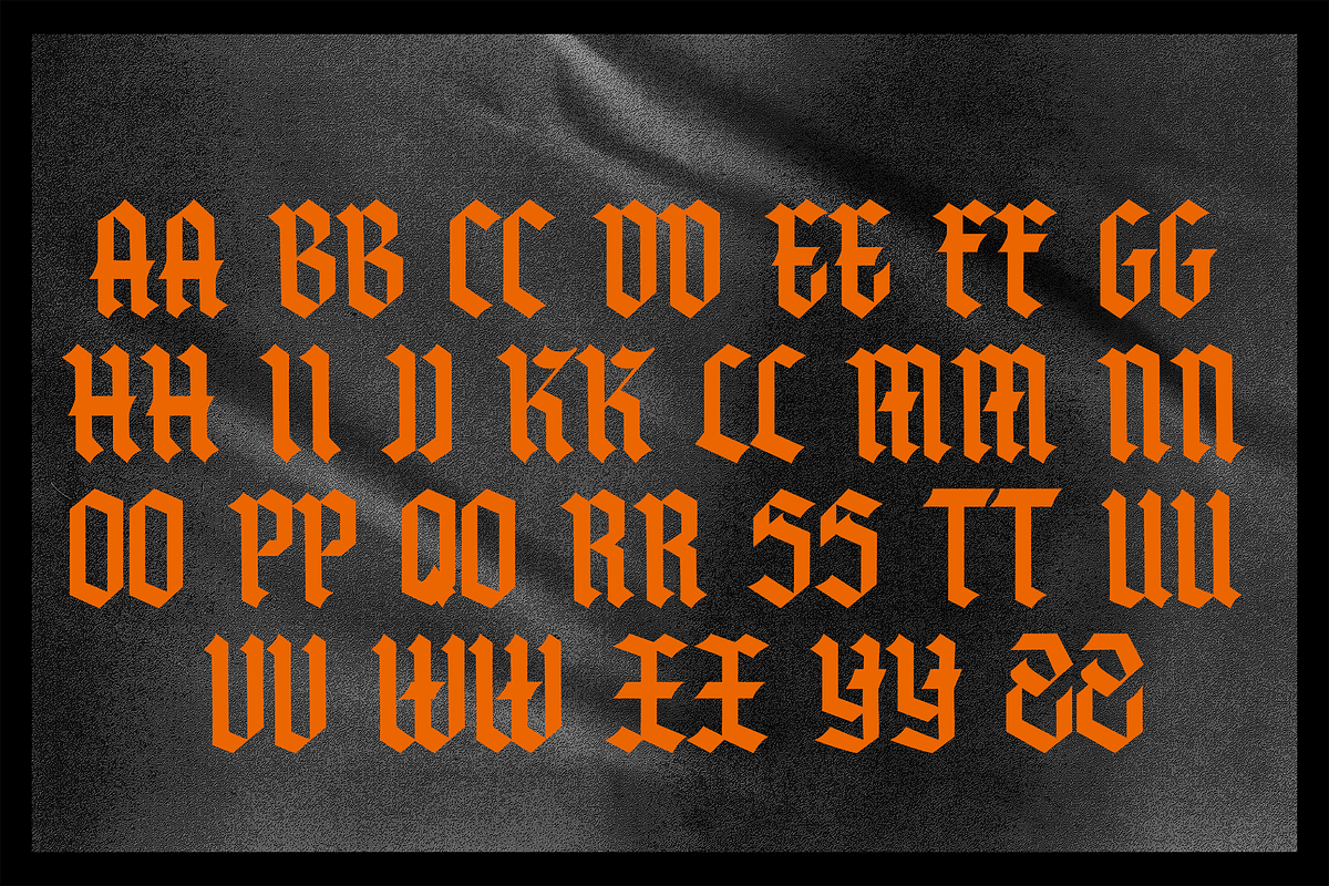 MALAGA Blackletter Typeface Font, a Blackletter Font by dansdesign (Photo 2 of 8)