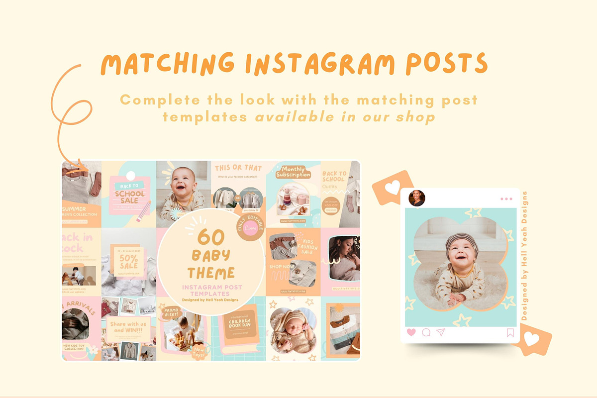 Baby Theme Instagram Story Templates, a Social Media Template by Hell Yeah Designs (Photo 10 of 10)