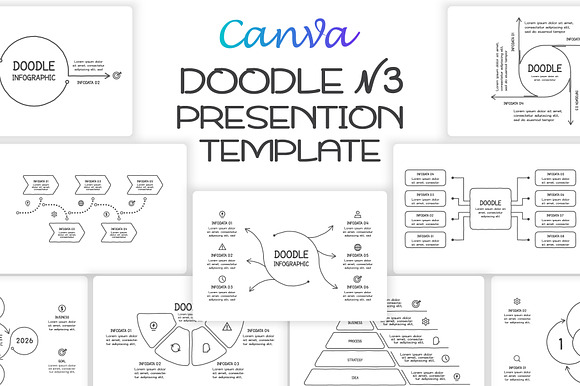 Doodle Presentation Canva Template 3 preview 8