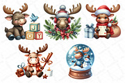 Cute Christmas Moose Sublimation Bun, an Illustration by DreamPrint404 (Thumbnail 5 of 5)