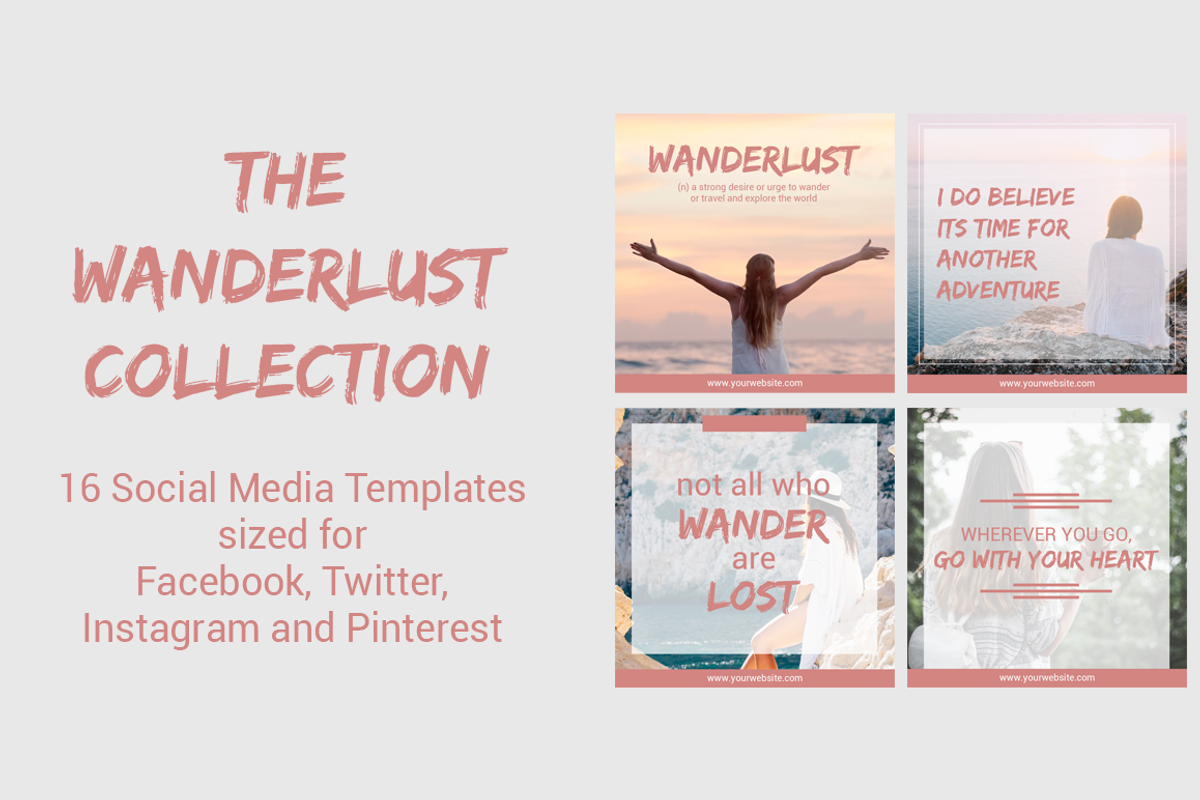 Social Media Templates | Wanderlust, a Social Media Template by Design Me Lovely (Photo 1 of 4)