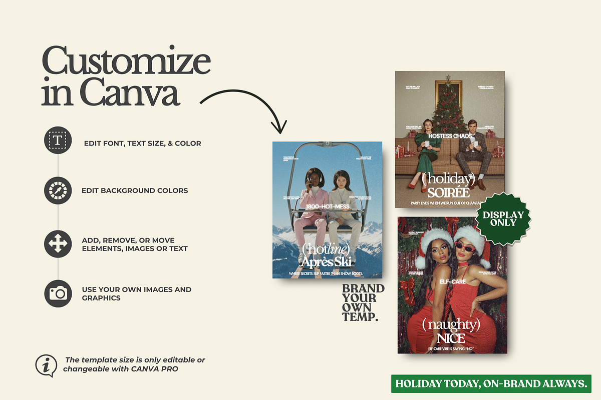 HOLIDAY HOTLINE Canva Template, a Social Media Template by BYOTstudios (Photo 10 of 12)